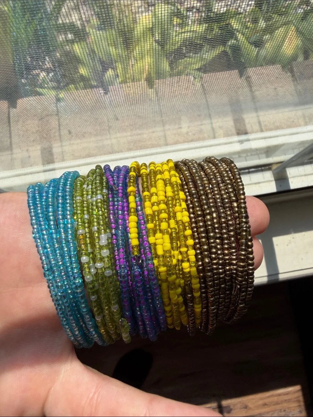 Vintage set of 5 beaded bracelets